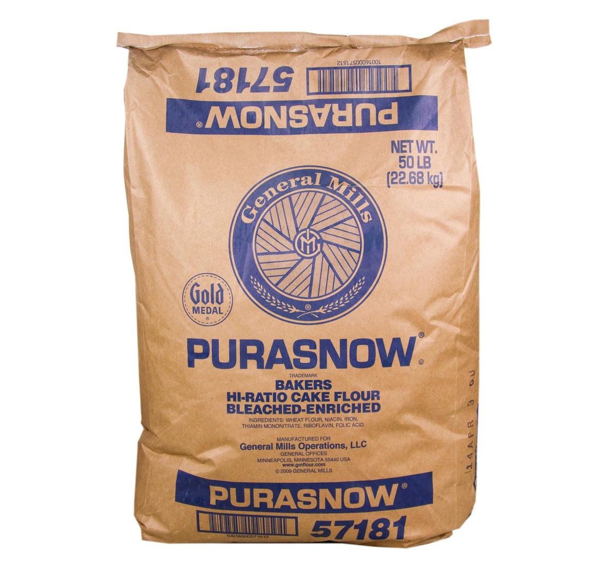 General Mills Purasnow Cake Flour 50lb