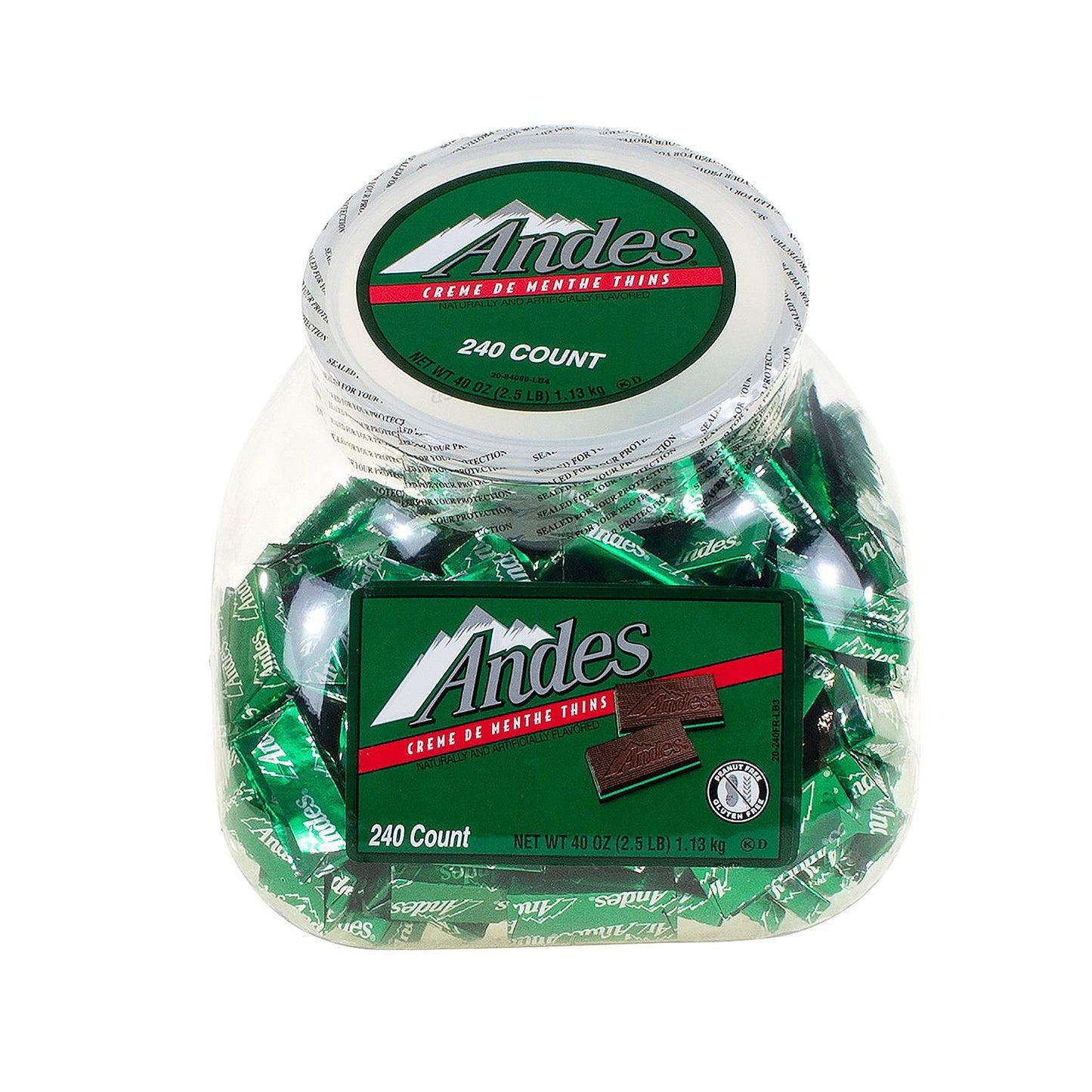 Andes Creme de Menthe Thins, 240 Piece Tub