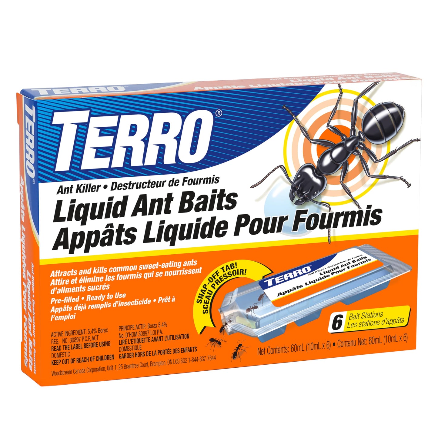 Terro Liquid Ant Killer Baits(6 Bait Stations Net Contents 2.2fl.oz/0.36fl.oz)