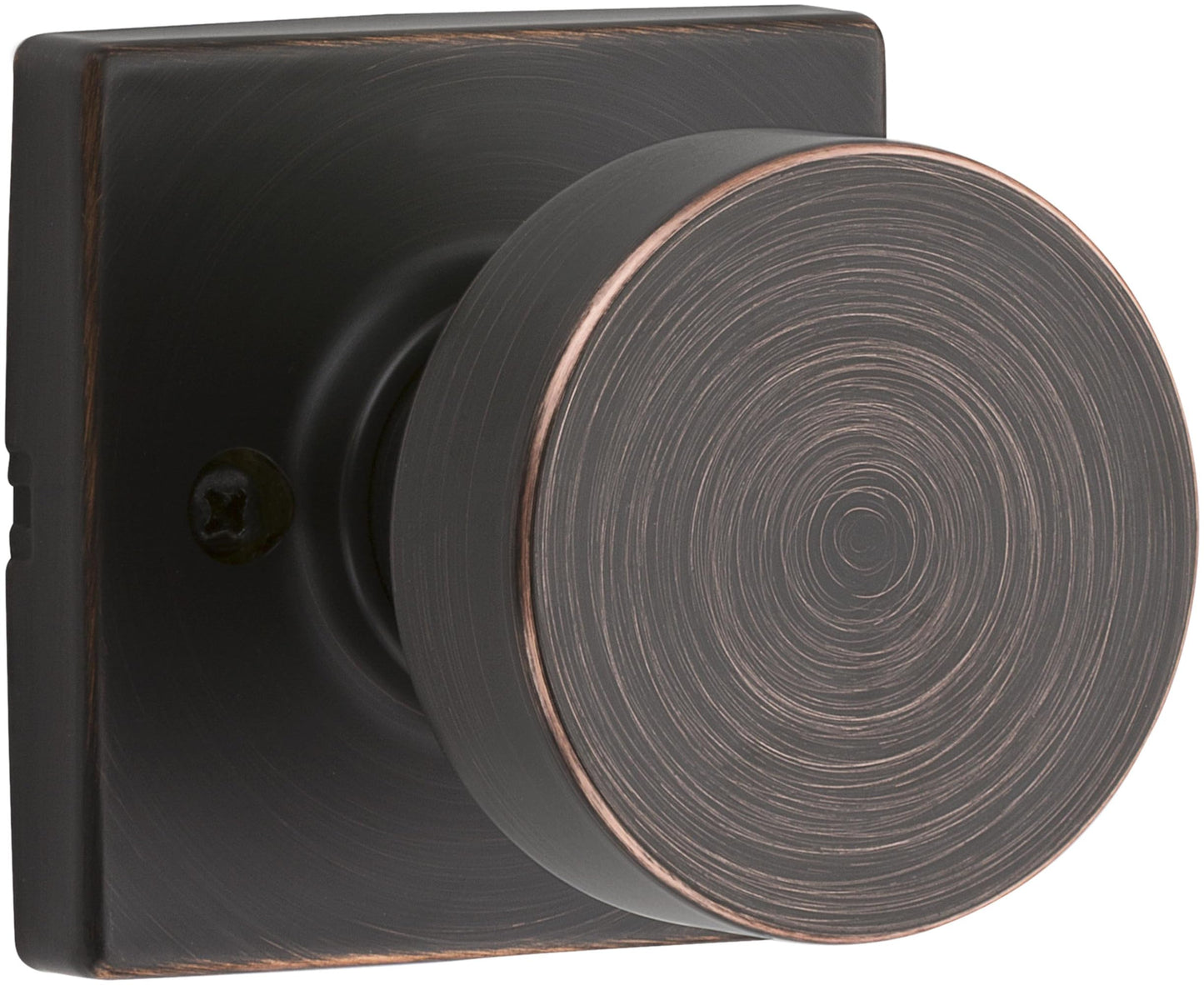 Kwikset 788PSKSQT-11P Pismo Knob with Square Rose Half Dummy Venetian Bronze Finish