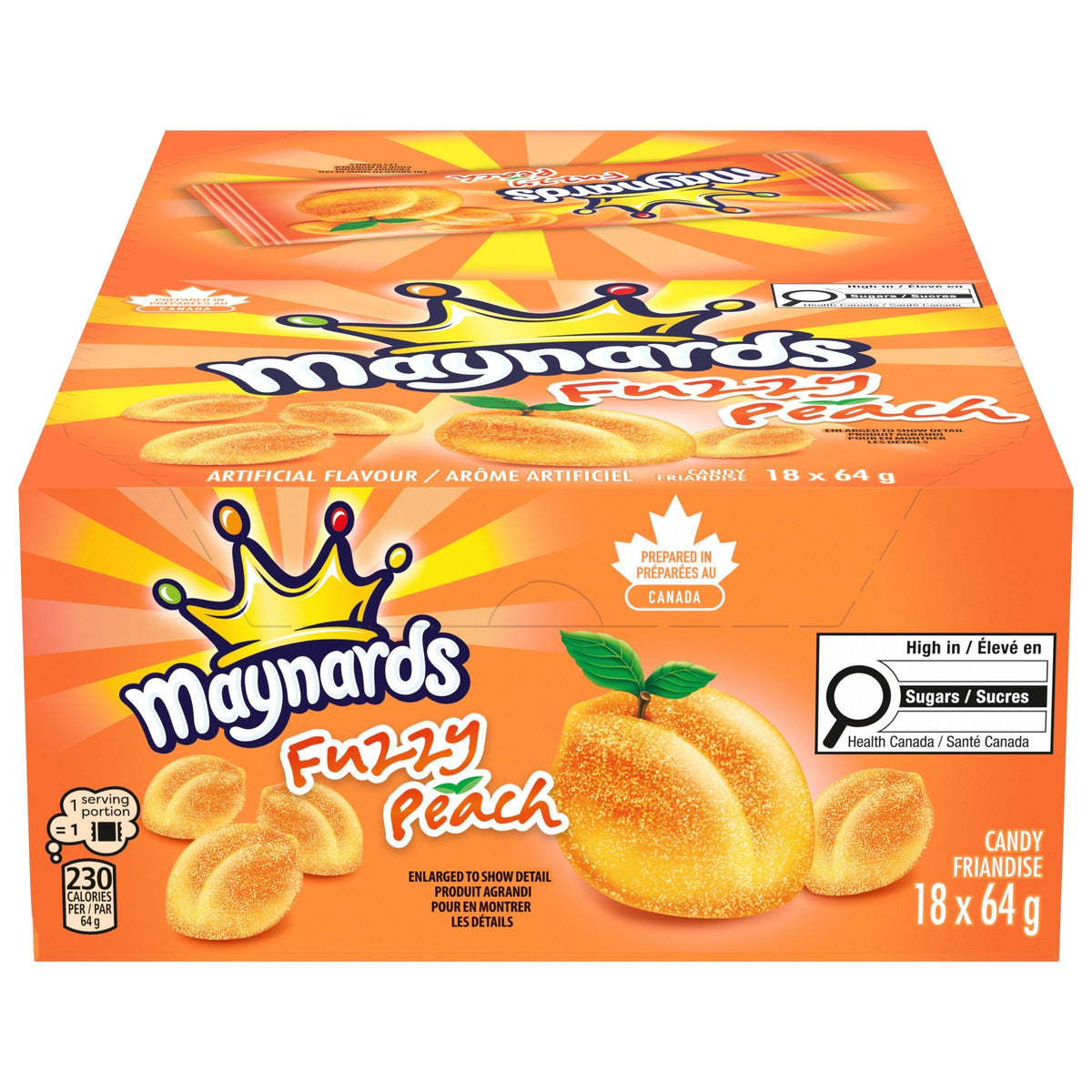 Maynards Fuzzy Peach Candy, 18