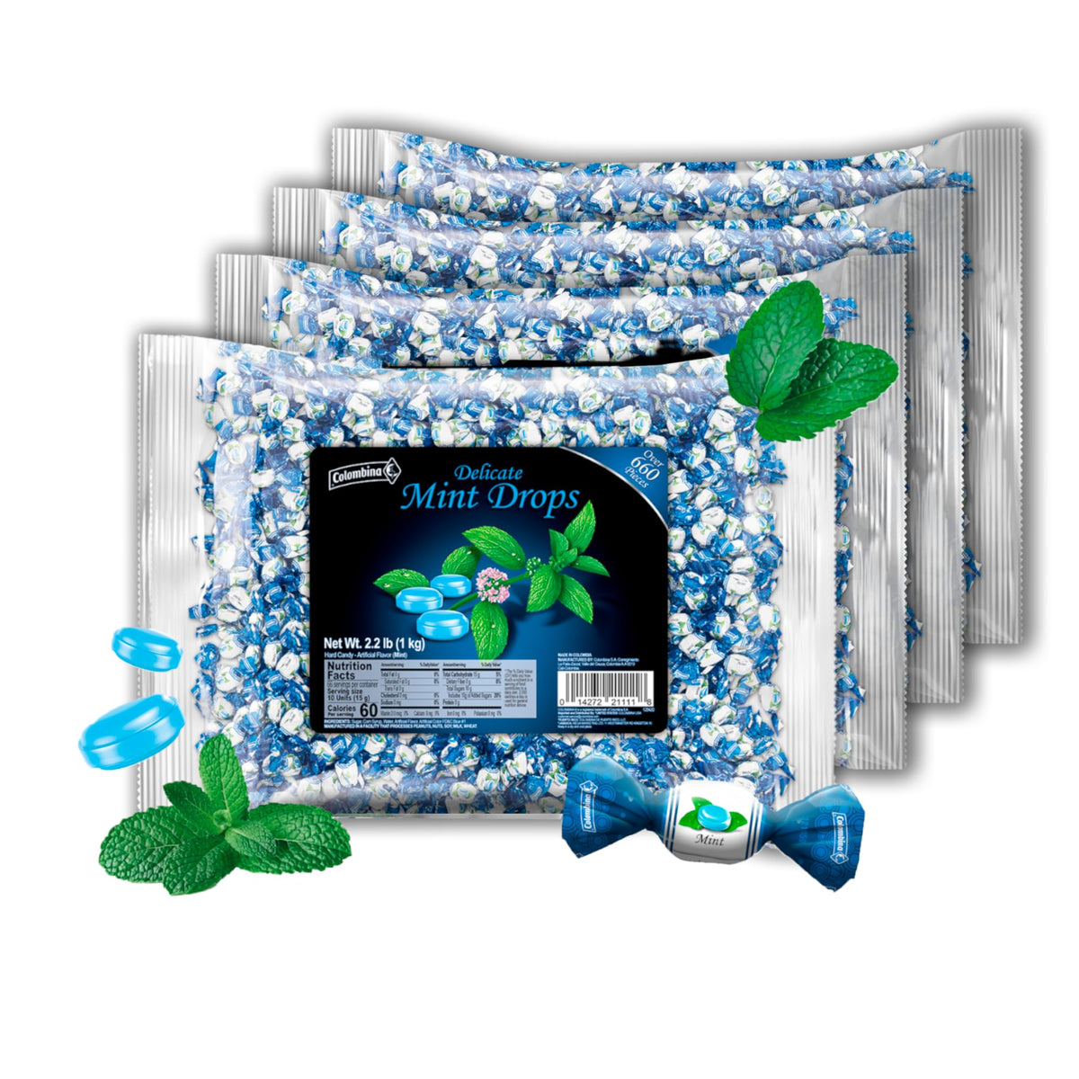 Mini Mint Drops – 8.8 lb Bulk Bag, Refreshing Mint Candy Drops for Parties, Candy Bowls & Events