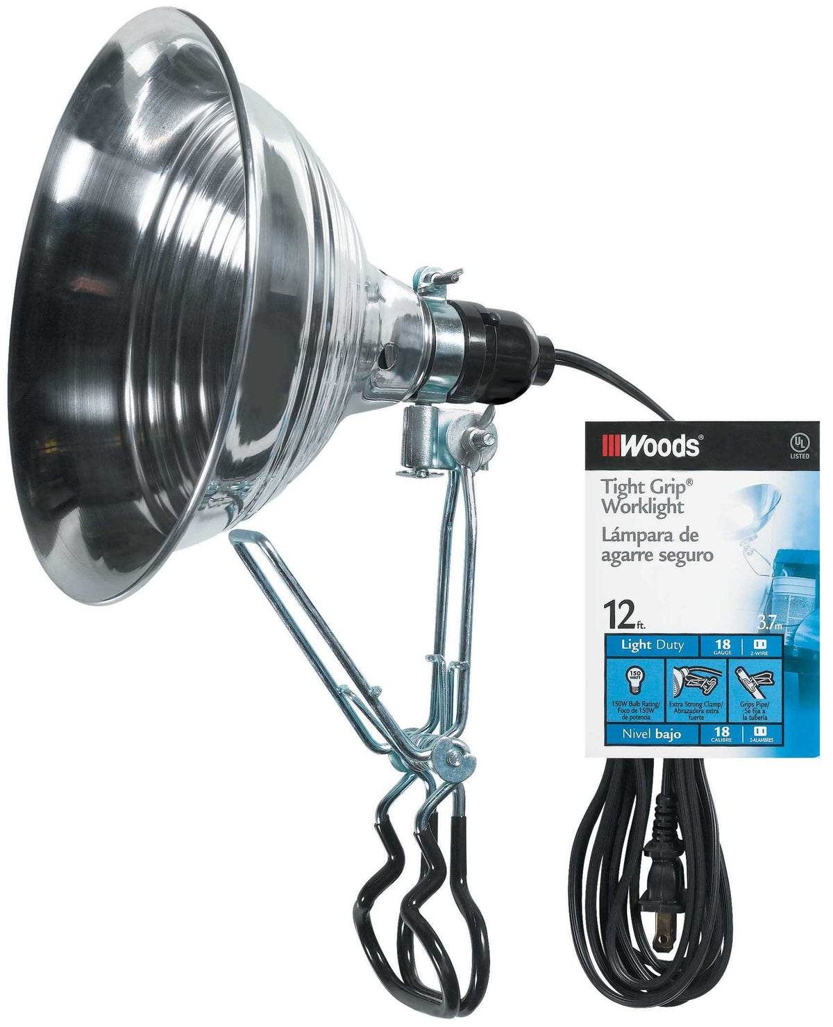 Woods LIGHT CLAMP 8.5IN 18/2X1