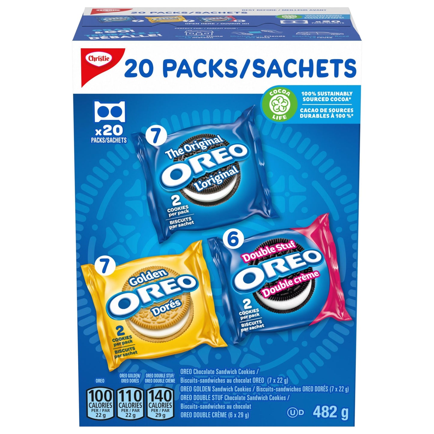 Oreo Sandwich Cookies Variety Snack Packs 482g