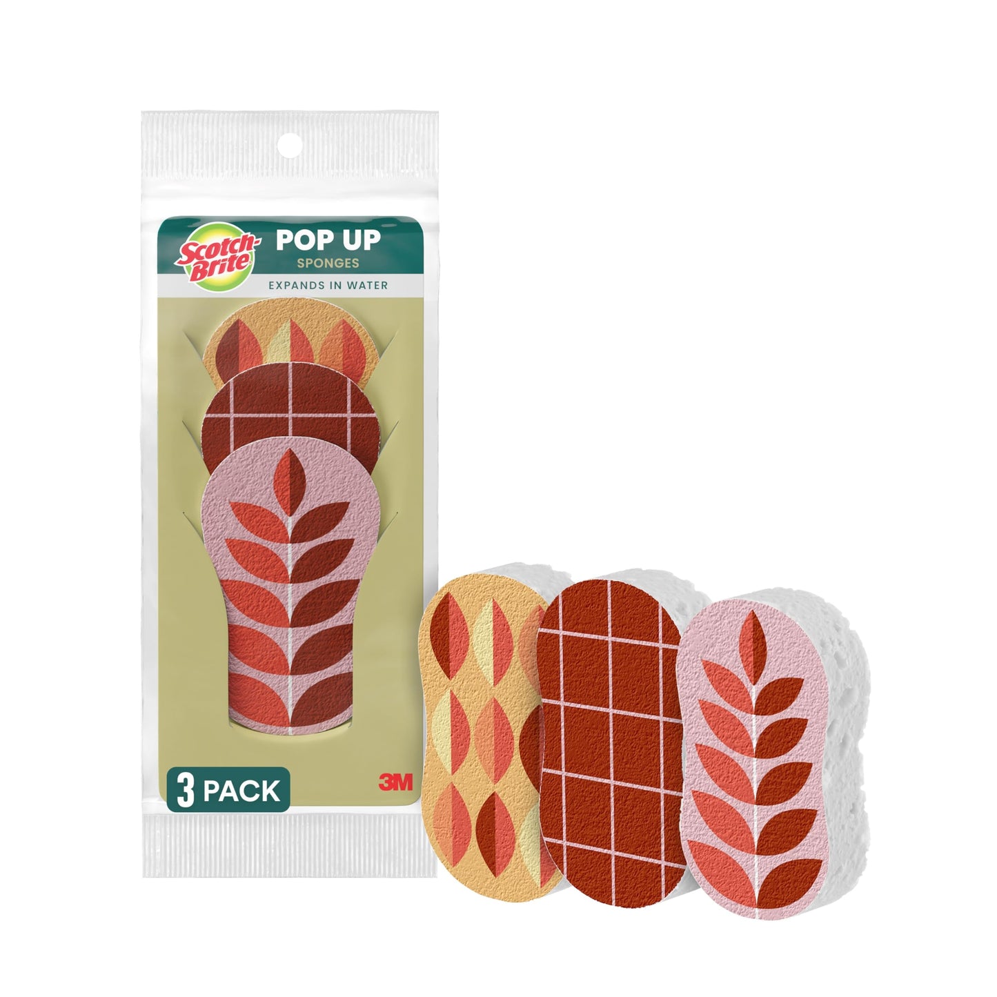 Scotch-Brite Harvest Pop Up Kitchen Sponges 3-Pack