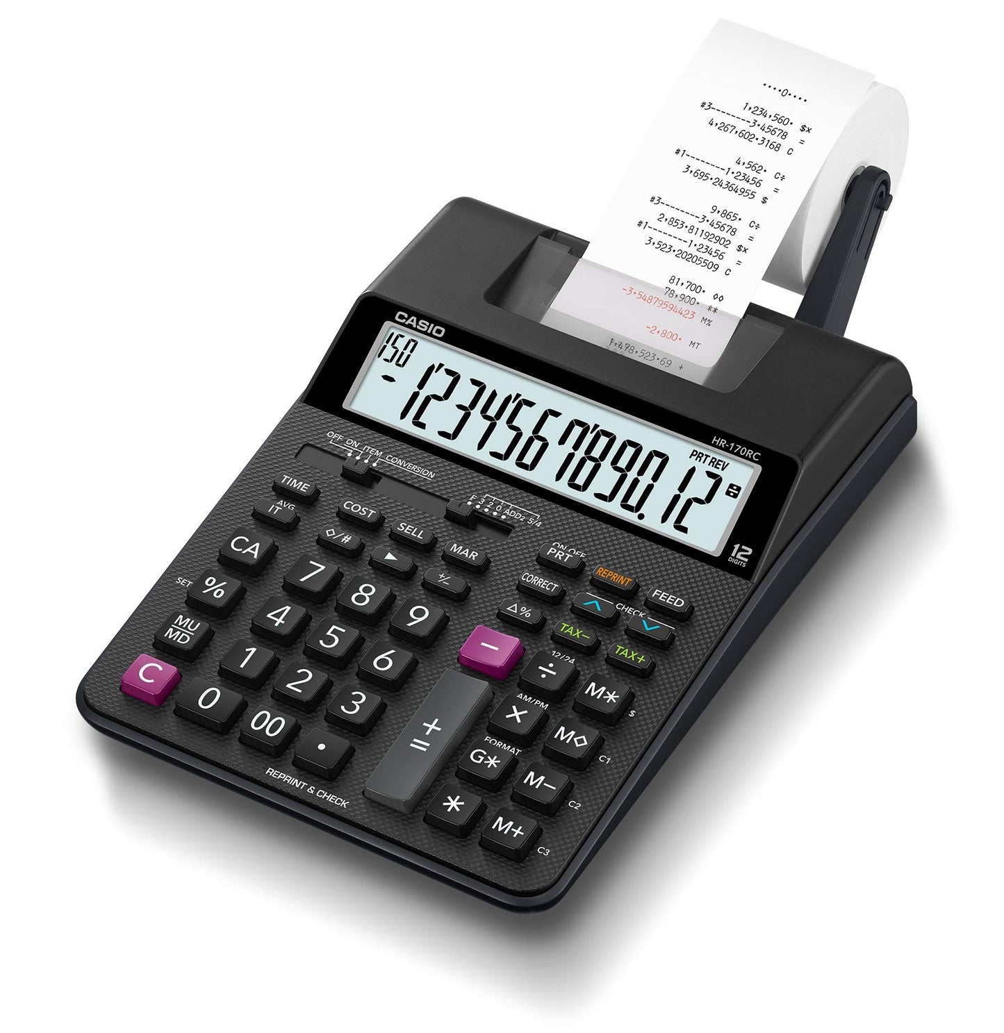 Casio HR-170RC 12-Digit Printing Calculator