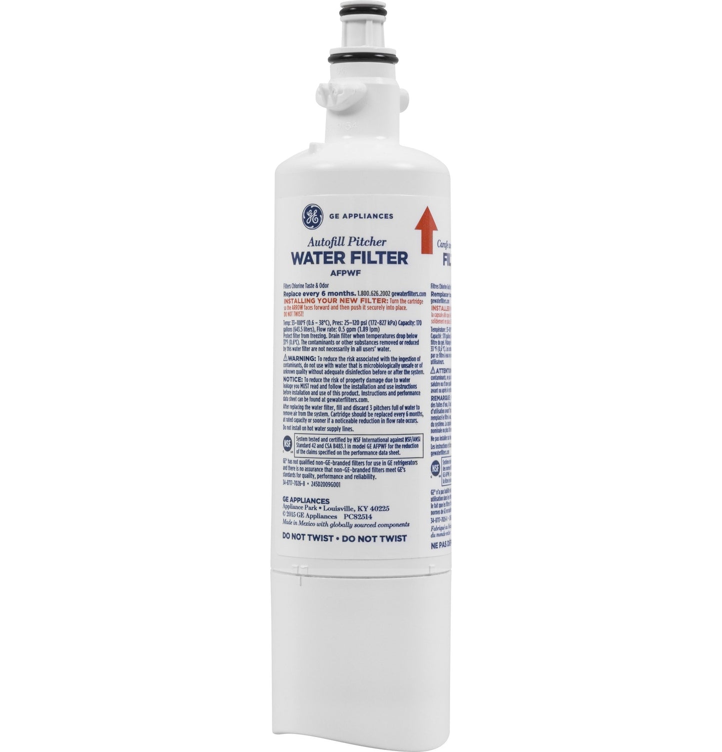 GE AFPWF Auto Fill Water Filter, White
