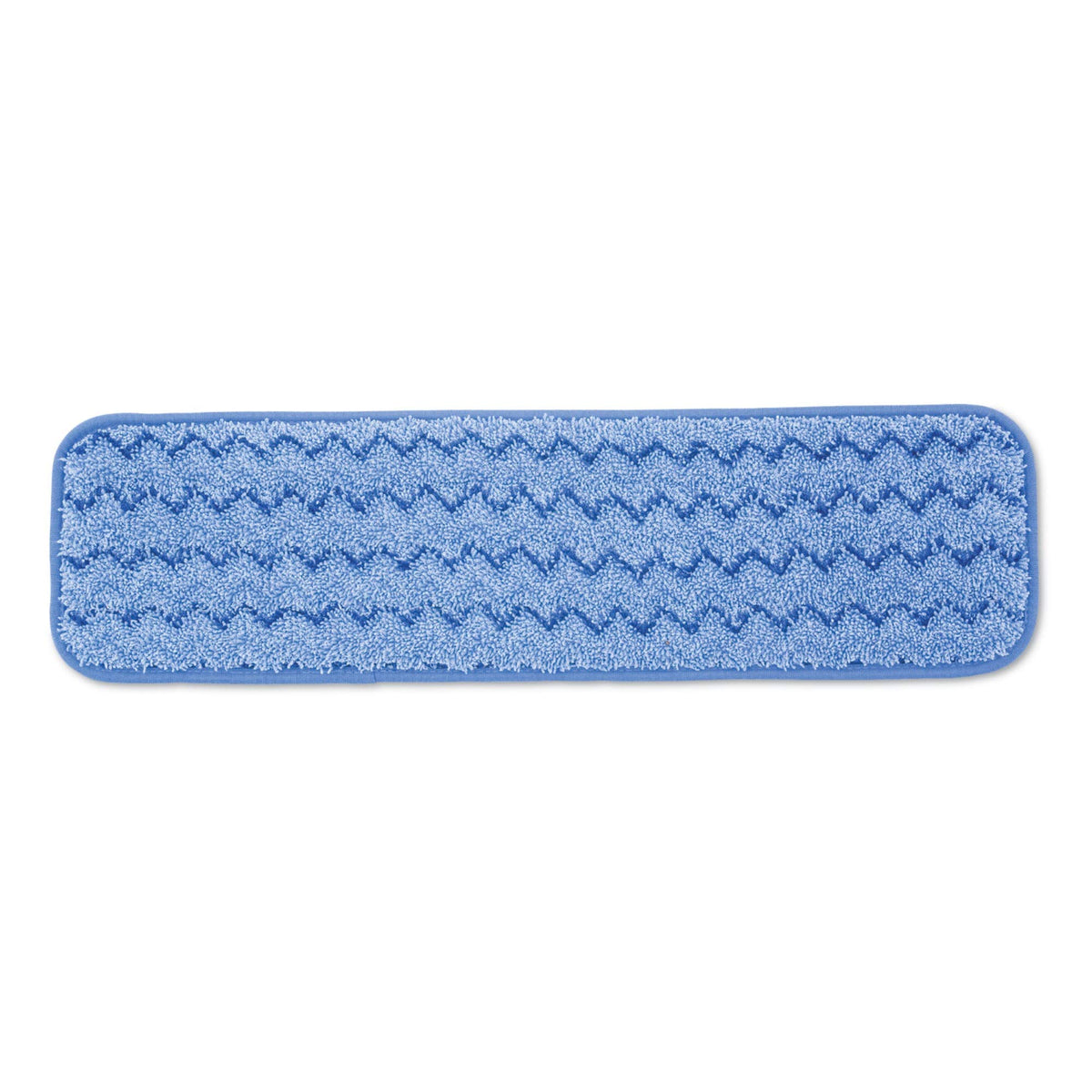 Rubbermaid Commercial Products Mop Head for Microfiber Damp Mop, 18-Inch, Blue, Heavy-Duty Single Sided Cleaning Cloth for Hardwood/Tile/Laminated Floors in Kitchen/Lobby/Office