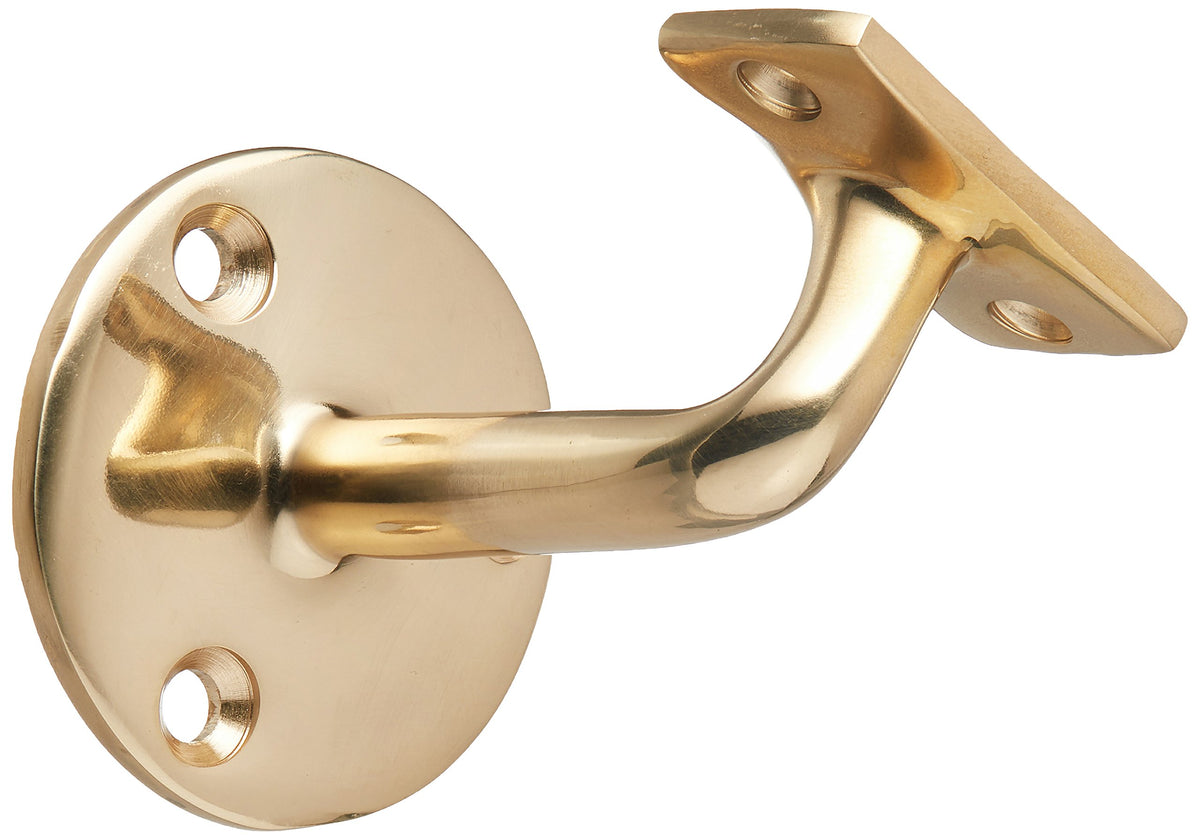 Deltana HRC253U3 Hand Rail Bracket, Polished Brass, 2.25 in