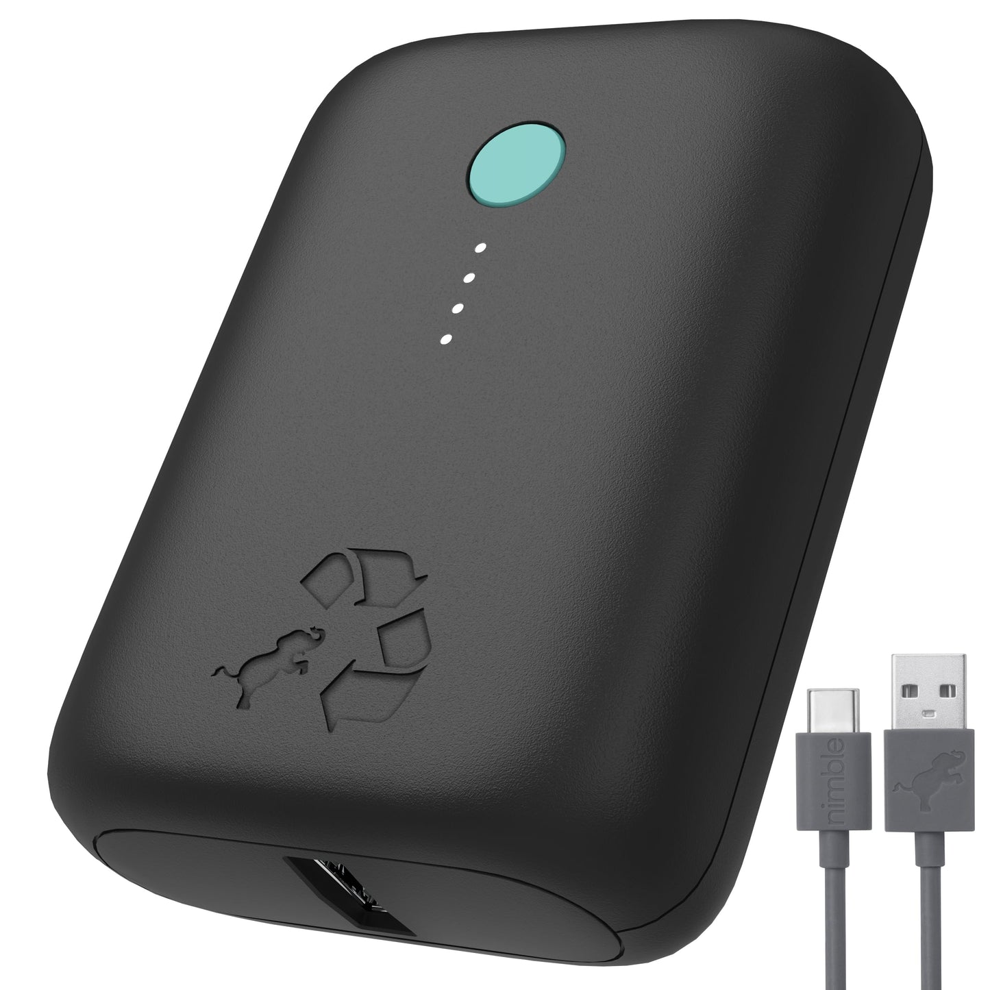 Nimble Champ Lite Portable Charger, 5200mAh Fast Charging Power Bank 15W USB C and A Port with Cable, Travel Essential Battery Pack for iPhone Galaxy Pixel MacBook iPad Kindle Airpod Laptop Tablet