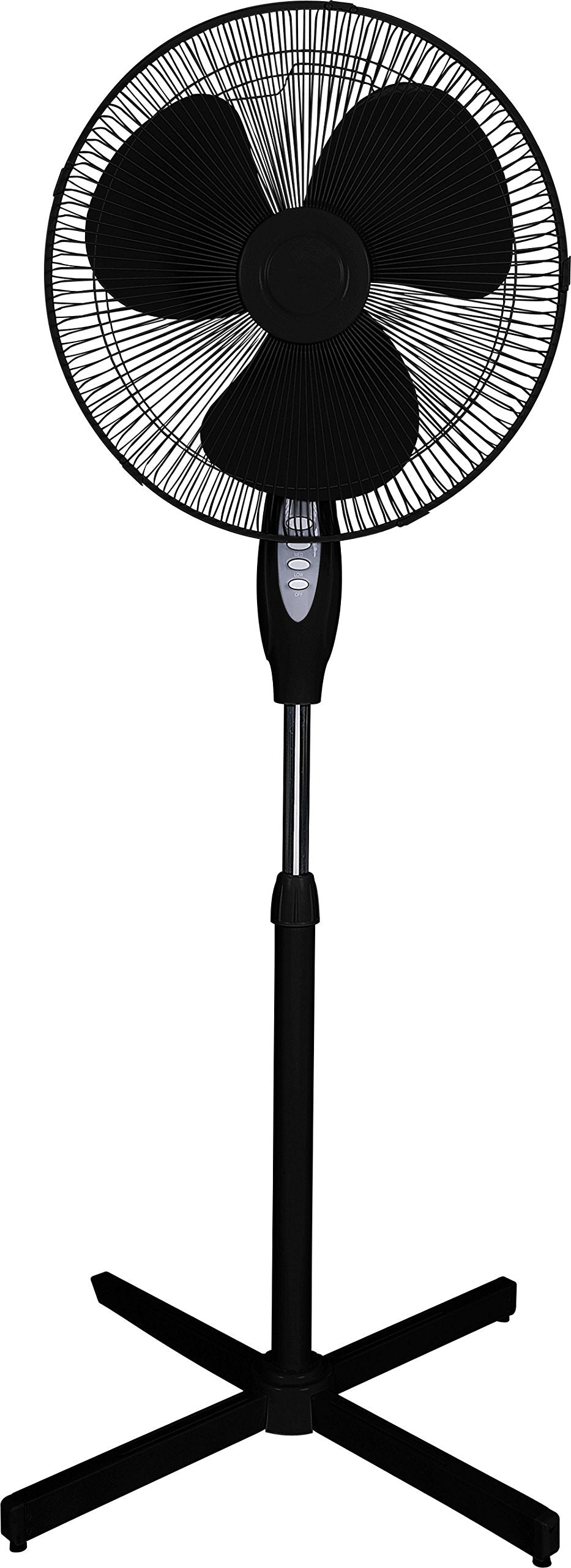 Optimus 16-Inch Oscillating Stand Fan Black