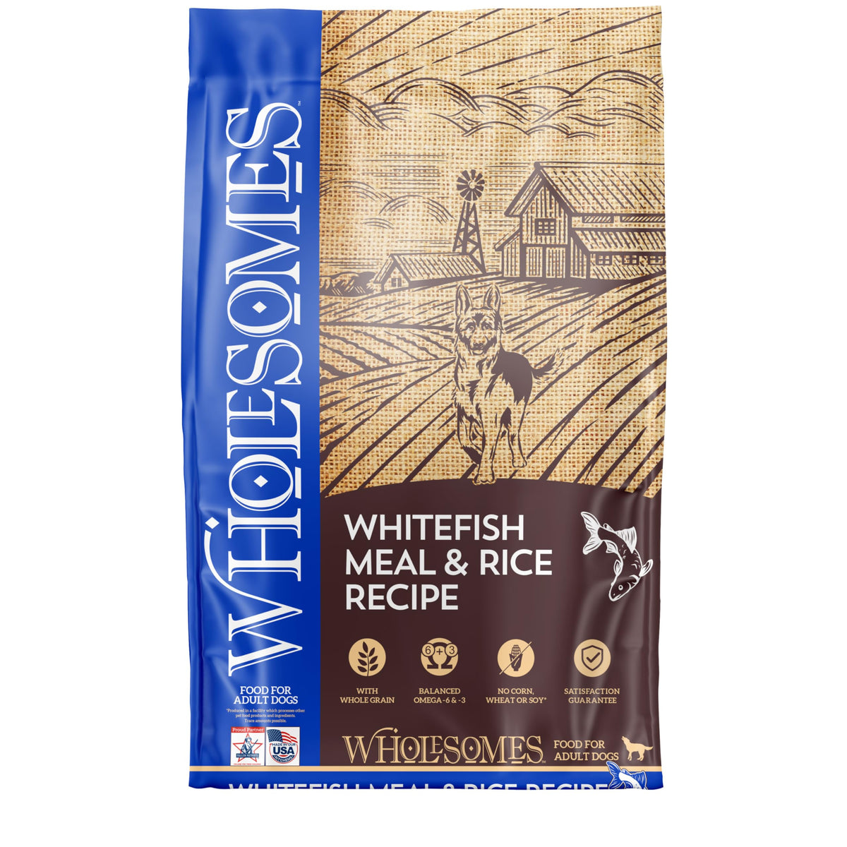 Wholesomes Whitefish Meal & Rice Dog Food 12 lb