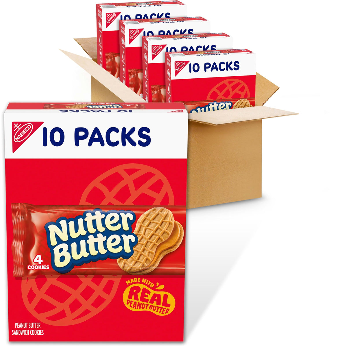 Nutter Butter Peanut Butter Sandwich Cookies 40 Snack Packs
