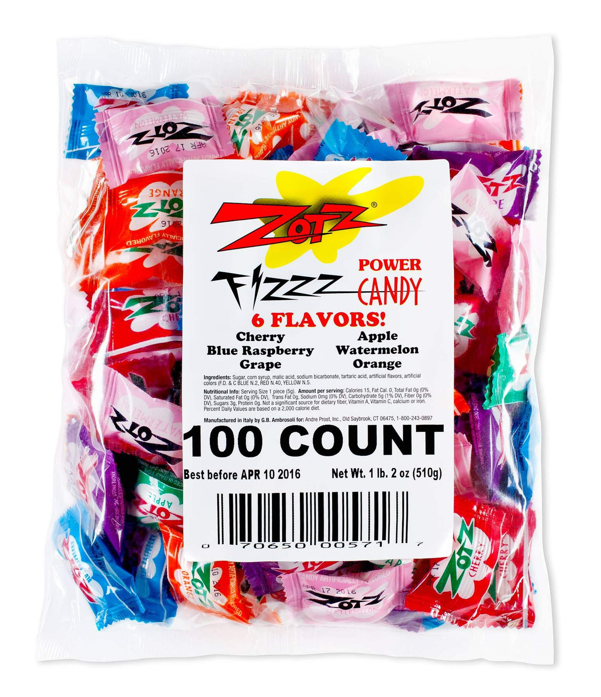 Zotz, Assorted Power Candy, 18 Ounce