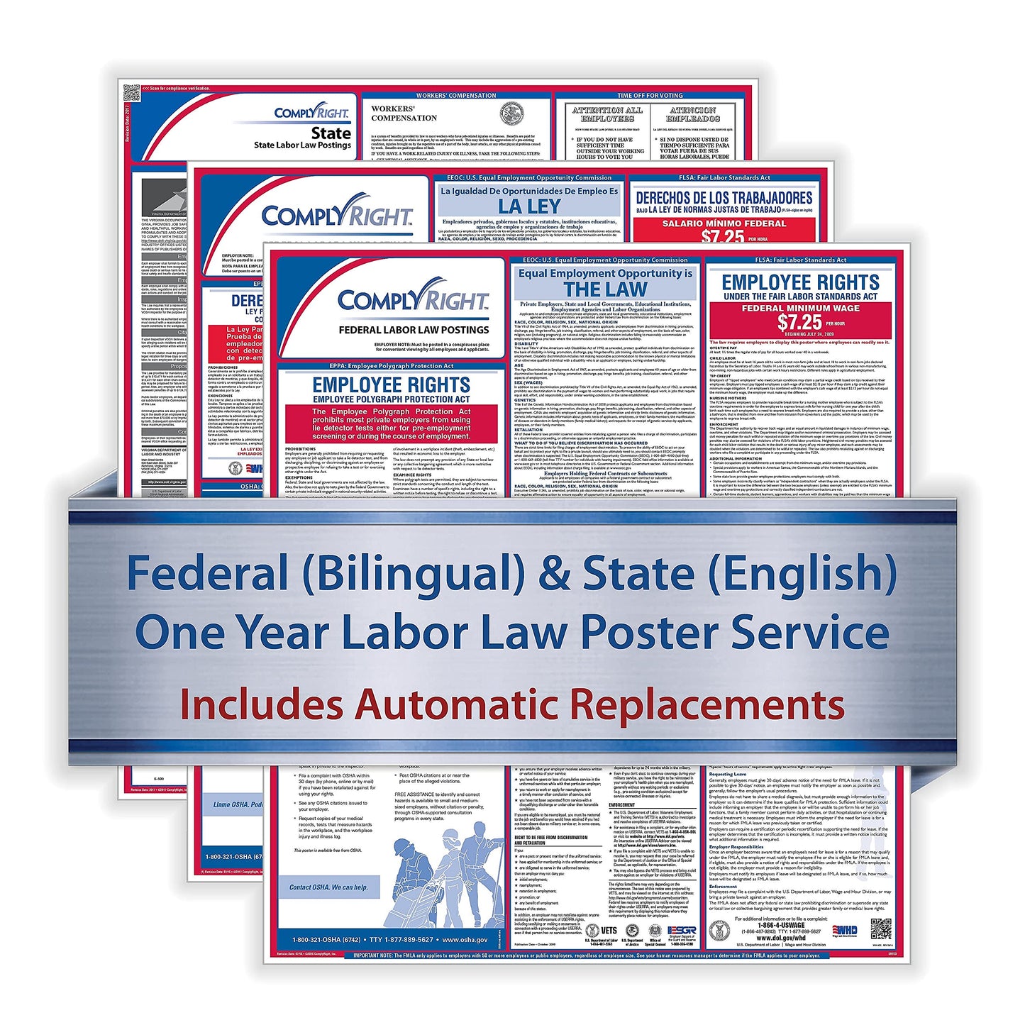 ComplyRight 1 Year Poster Service, Oklahoma Bilingual Federal and English State (U1200CBOOK)