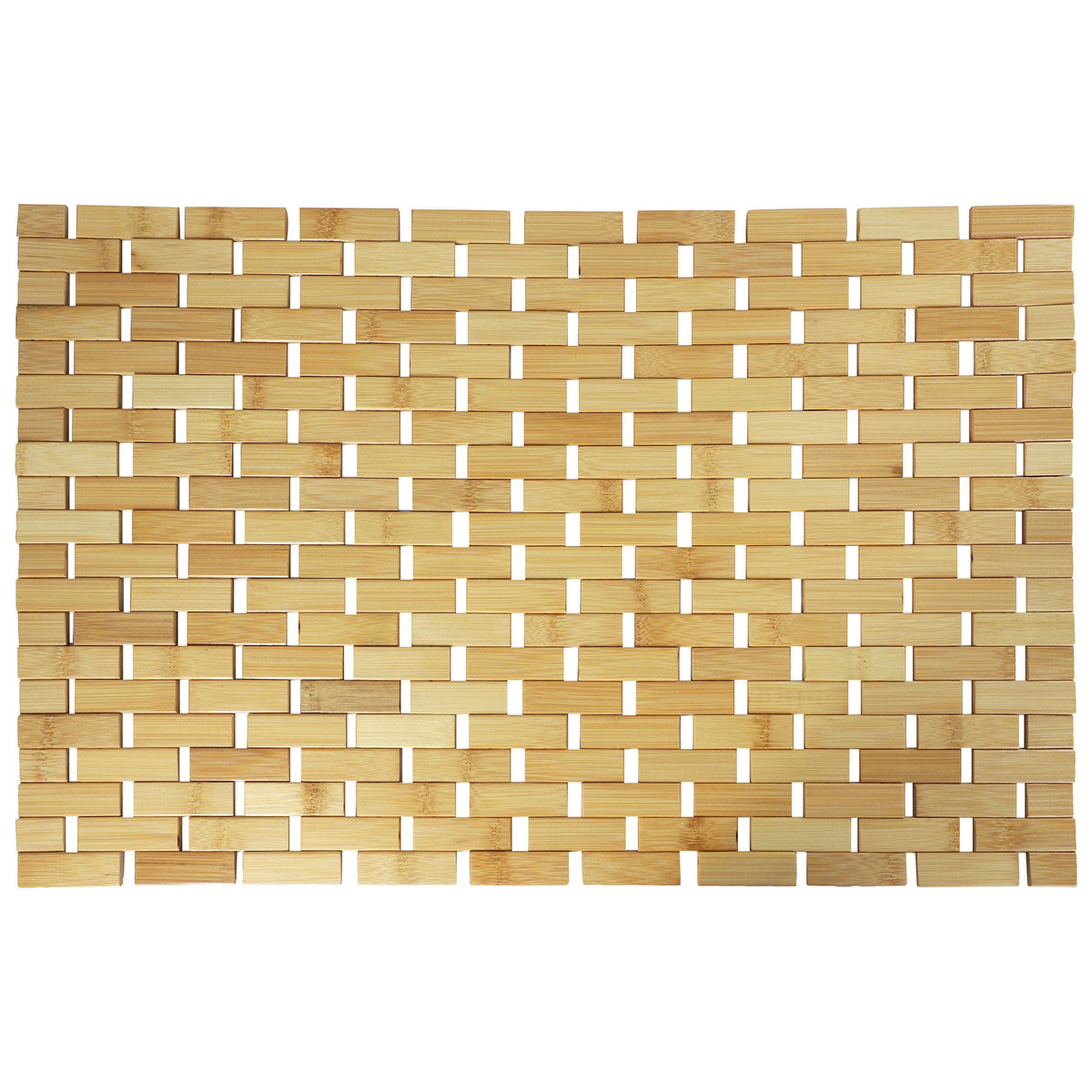Elama Bamboo Bathroom Mat 16.25x24.5 Inch