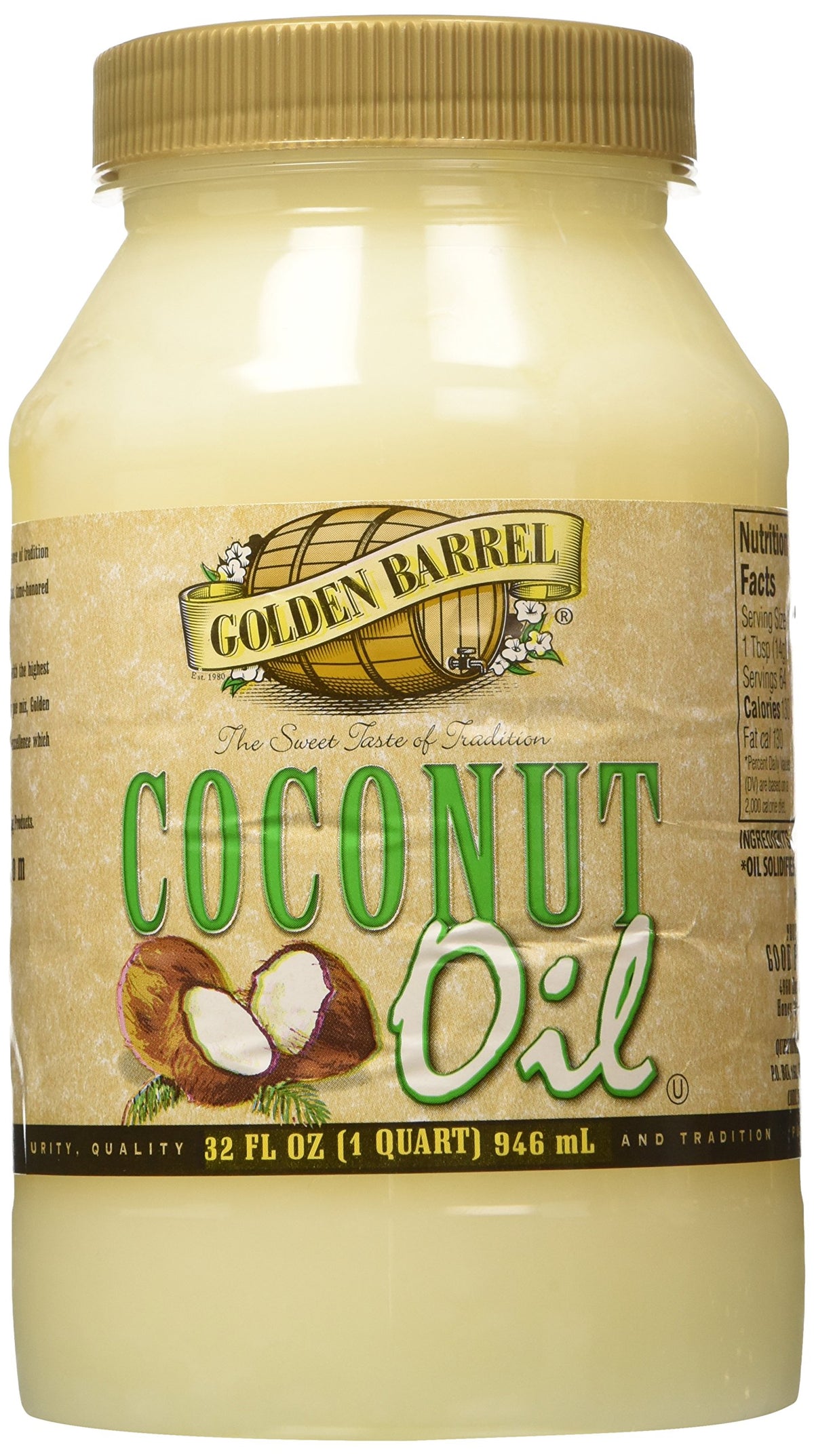 Golden Barrel Coconut Oil 32 oz
