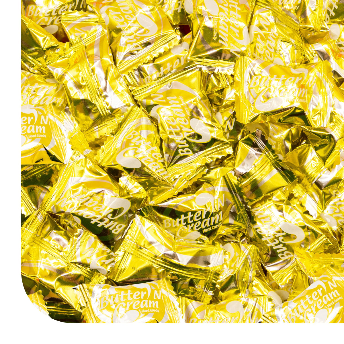 Butter ‘N’ Cream Hard Candy - 3 Pound Bulk Pack - Gold Wrapped Hard Candy Individually Wrapped - Buttercream Candy for Buffets and Nostalgic Treat Jars