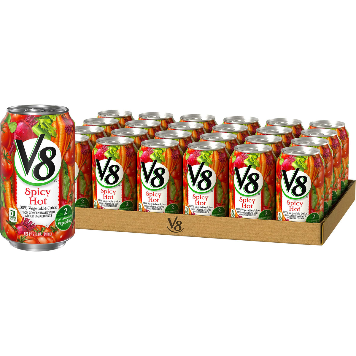 V8 Spicy Hot Vegetable Juice 11.5 oz Can