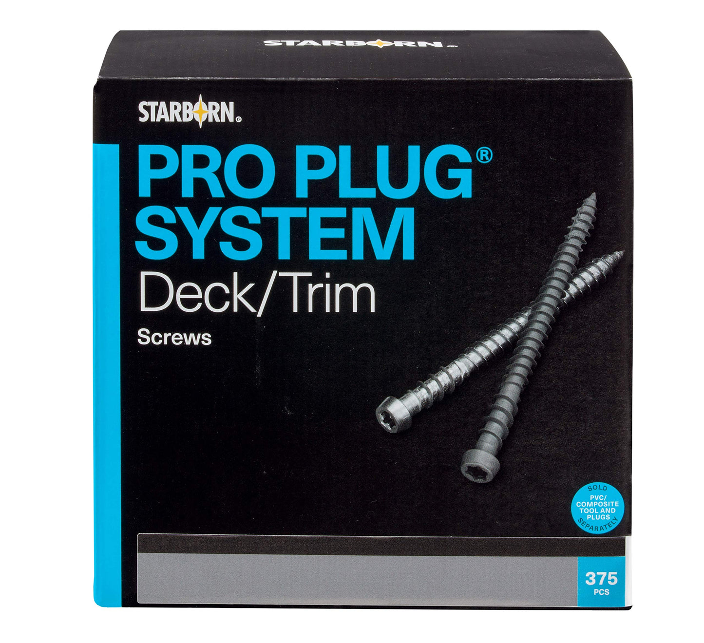 Starborn Pro Plug System Screw & Plug Kit, #10 x 2-1/2”, 375 Pcs
