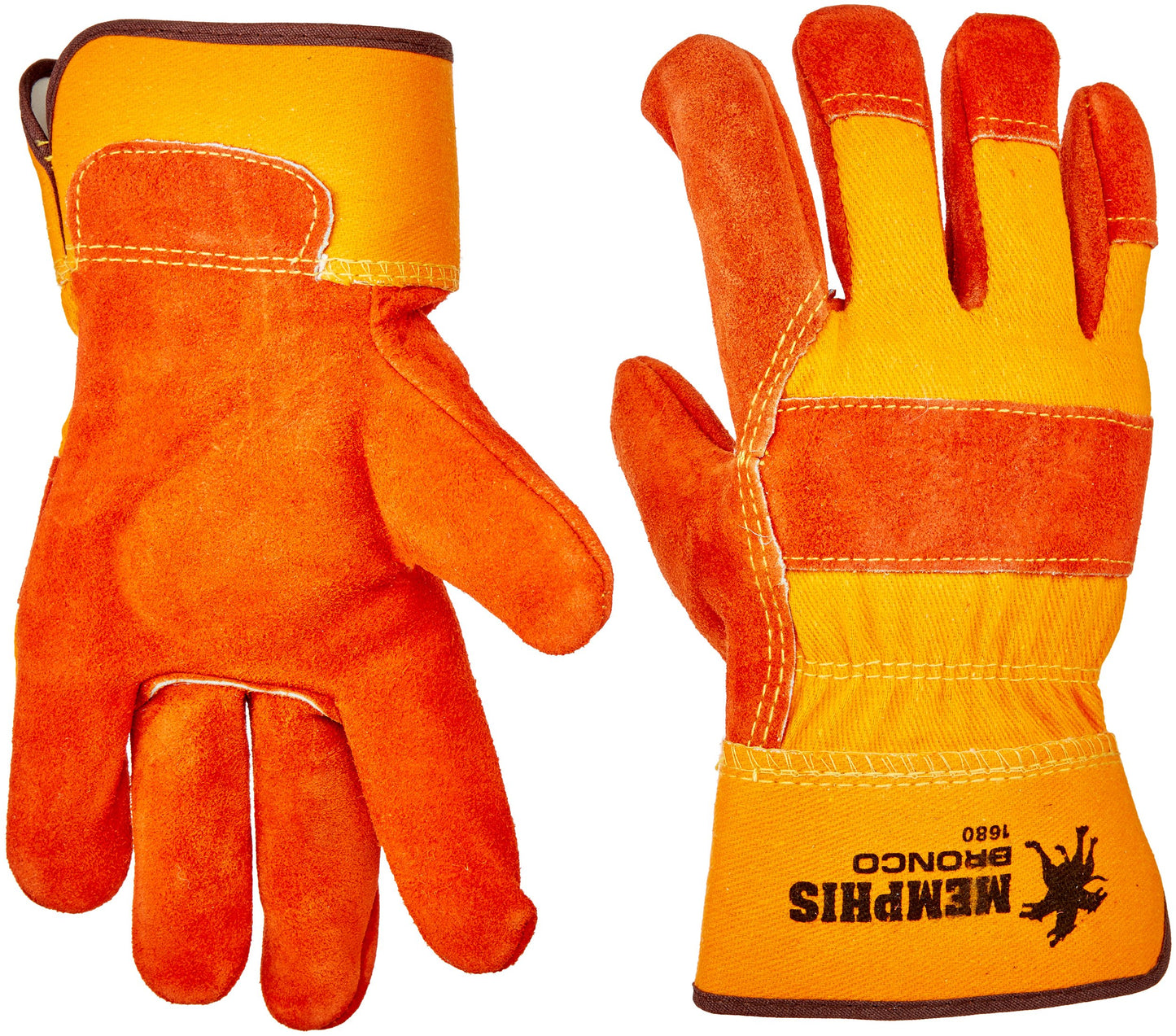 MCR Bronco Leather Palm Gloves Large