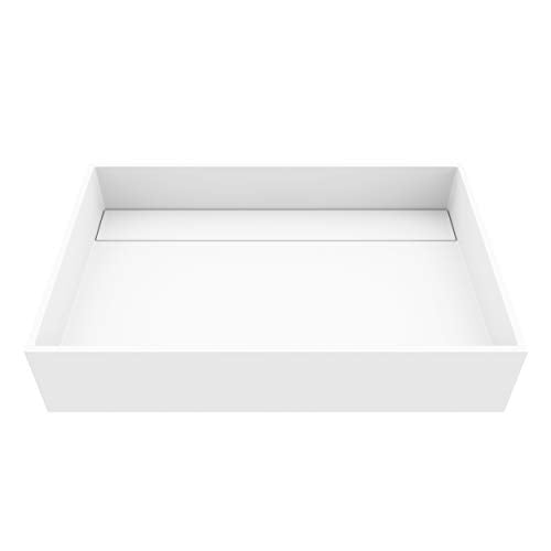 VIGO VG04026 Rectangular Vessel Sink Matte White 23.25"