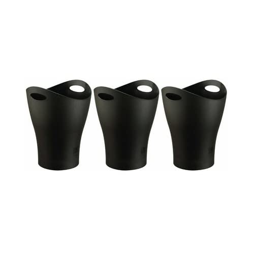 Umbra Garbino Trash Can 2.25-Gallon Black 3-Pack