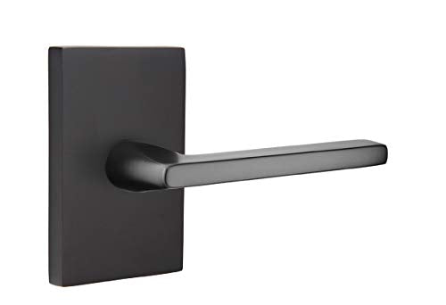 Emtek Modern Rectangular Rosette Dummy with Helios Lever 5052HLOUS19