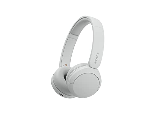 Sony WH-CH520 Wireless Headphones Bluetooth On-Ear Headset with Microphone and up to 50 Hours Battery Life with Quick Charging, White