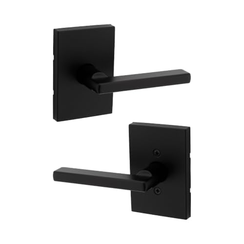 Kwikset Halifax Interior Passage Door Handle, Matte Black