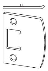 Schlage 10-026 Full Lip Strike Plate, Polished Brass, 1 5/8" x 2 1/4"