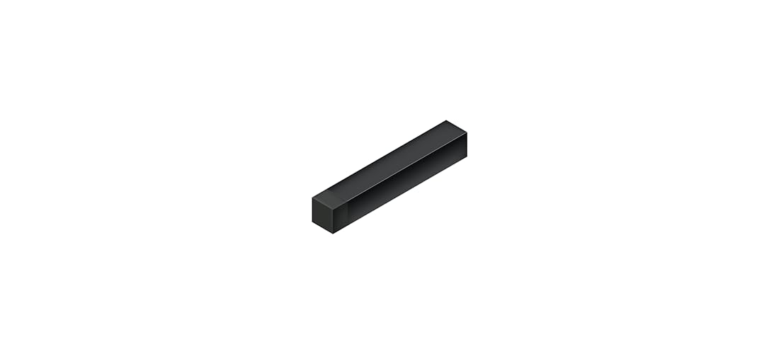 Deltana 4" Modern Square Door Bumper, Black