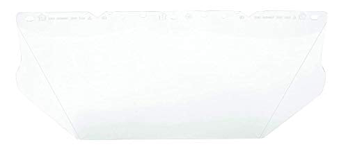 MSA 10115836 V-Gard Visor - General Purpose, Polycarbonate (PC), Clear Tint, Contoured, 8" x 17" x 0.04", Impact-Rated & Limits Splash, Durable & Replaceable UV-Protected Hard Hat Accessory