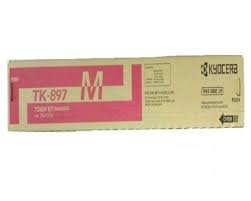 Kyocera 1T02K0BUS0 Model TK-897M Magenta Toner Cartridge, Compatible with FS-C8025MFP, FS-C8520MFP, FS-C8525MFP, TASKalfa 205c, 255 and 255c Color Multifunctional Printers