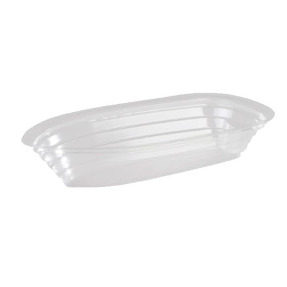 Detroit Forming SB12 12 oz. Disposable Plastic Banana Split Boat-Shaped Bowl Oblong Food Container | 500 Per Case