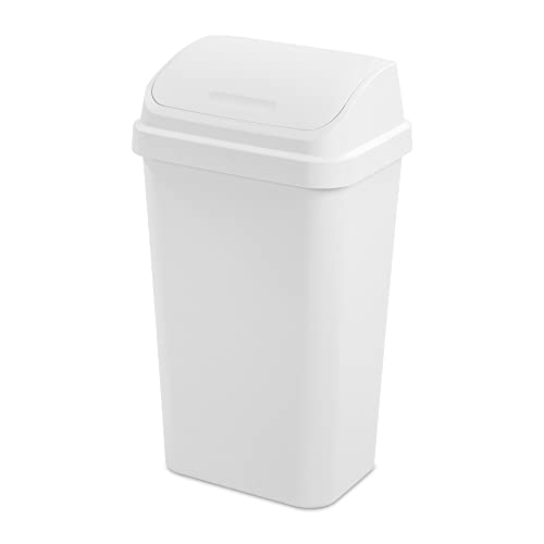 STERILITE TRASH CAN WHITE 13GA