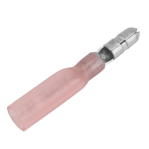 Pacer 22-18 AWG Heat Shrink Male Bullet Terminal 100 Pack TBPE18-156-100