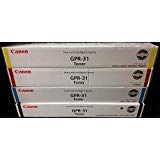 Canon GPR-31 2790B003AA 2802B003AA 2798B003AA 2794B003AA ImageRunner C5030 C5035 C5235 C5240 Toner Cartridge Set (Black Cyan, Yellow, Magenta 4-Pack) in Retail Packaging
