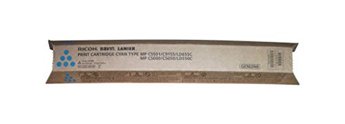 Ricoh 841455 OEM Toner - Aficio MP C4000 MP C4501 MP C5000 MP C5501 Cyan Toner (16000 Yield)