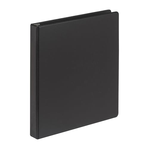 Samsill 1 Inch Document Storage Binder, Made in USA, FSC 100% Recycled Chipboard, Round Ring, 3 Ring Binder, Black