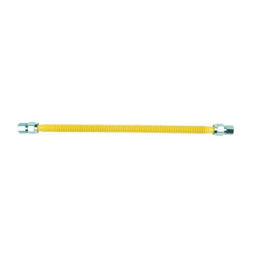 BrassCraft CSSC55-18 ProCoat 1/2" FIP x 1/2" FIP x 18" Stainless Steel Gas Connector 5/8" O.D. (164,200 BTU)