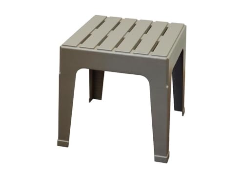 Adams Stack Table Polypropylene Gray 17.75”H