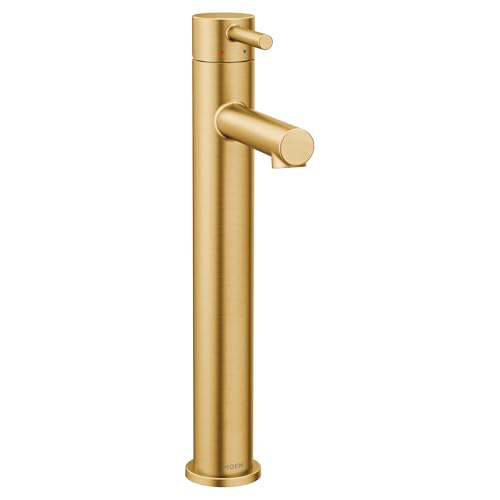Moen 6192BG Align One-Handle Single Hole Modern Vessel Sink Bathroom Faucet, Brushed Gold