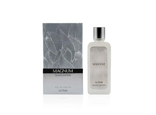 La Fede Magnum Silver Edition Arabian Perfume for Men 100ML (3.4 OZ),Eau De Parfum Spray, Long Lasting Perfume, Enjoy the Luxurious & Sophisticated Fragrance With Fruity Scent for All Occasions