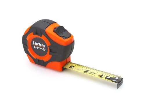 Crescent Lufkin 3/4" x 12' P1000 Series Hi-Viz® Orange Yellow Clad A2 Blade Power Return Tape Measure - PHV1312N