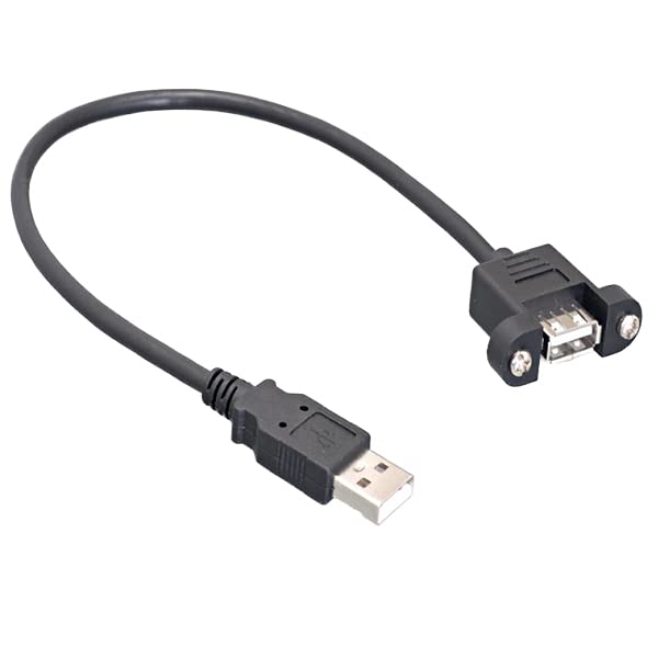 CableWholesale USB 2.0 Panel Mount Extension Cable 6ft