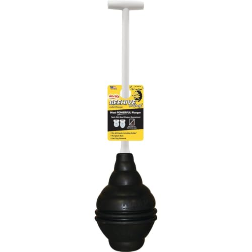 99-4A 99-1AM Beehive Max Universal Fits All Old and New Powerful Plunge-Easy Grip T-Handle-Made in USA Toilet Plunger, 6-1/2 in. x 6-1/2 in, Black 994A