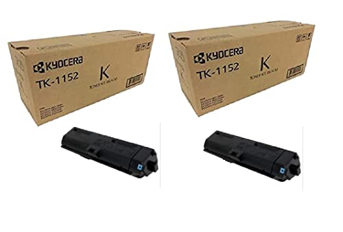 Kyocera TK-1152 Black Standad Yield Toner Cartridge 2 Pack for ECOSYS M2635dw in Retail Packaging