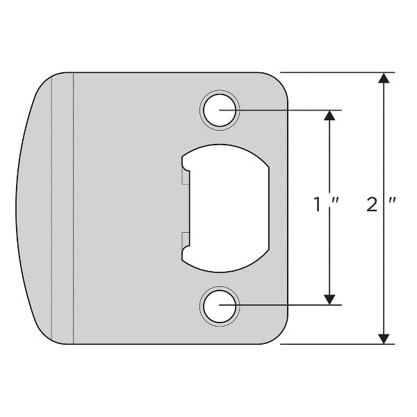 Kwikset 60336 RC 3/4in Extended Lip Strike Plate