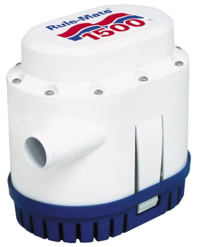 Rule-Mate RM1500A Automated Bilge Pump, No Float Switch Required, 1500 GPH, 12 Volt, Beige
